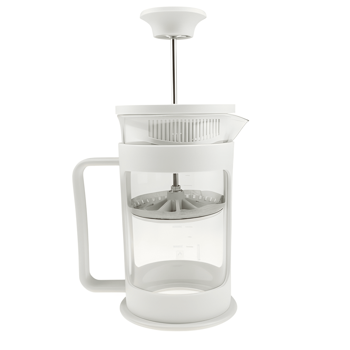 Coffee and Beverage Maker - Glass and Plastic with Precise Measurement Markers.