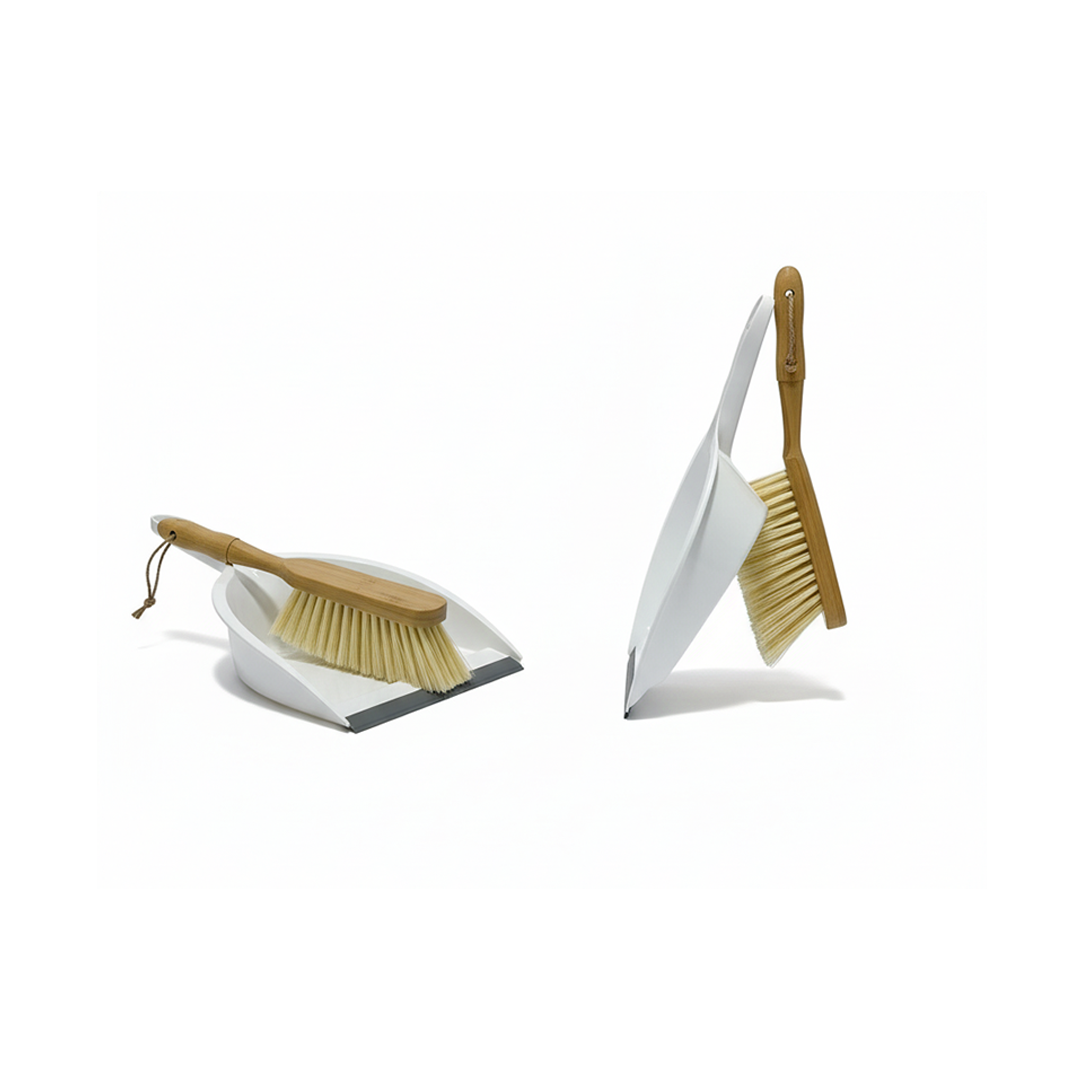 Dustpan and Broom Set with Wooden Handle – Practical and Quick Cleaning