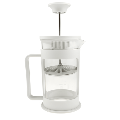 Coffee and Beverage Maker - Glass and Plastic with Precise Measurement Markers.
