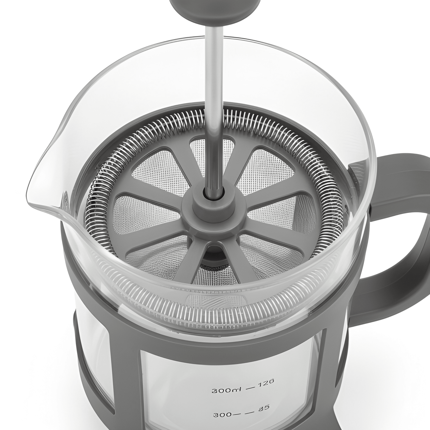 Coffee and Beverage Maker - Glass and Plastic with Precise Measurement Markers.