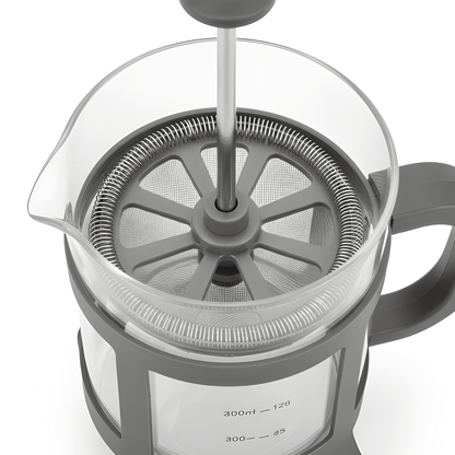 Coffee and Beverage Maker - Glass and Plastic with Precise Measurement Markers.