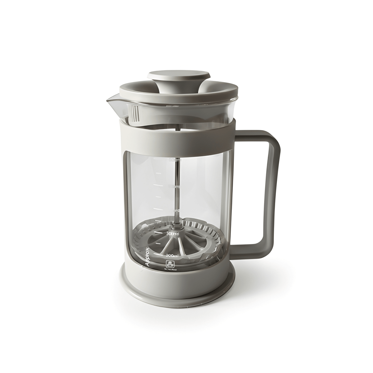 Coffee and Beverage Maker - Glass and Plastic with Precise Measurement Markers.