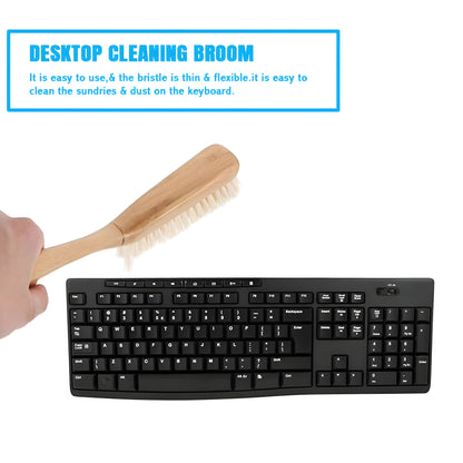 Dustpan & Brush Set - Brush with Bamboo Handle and Shovel