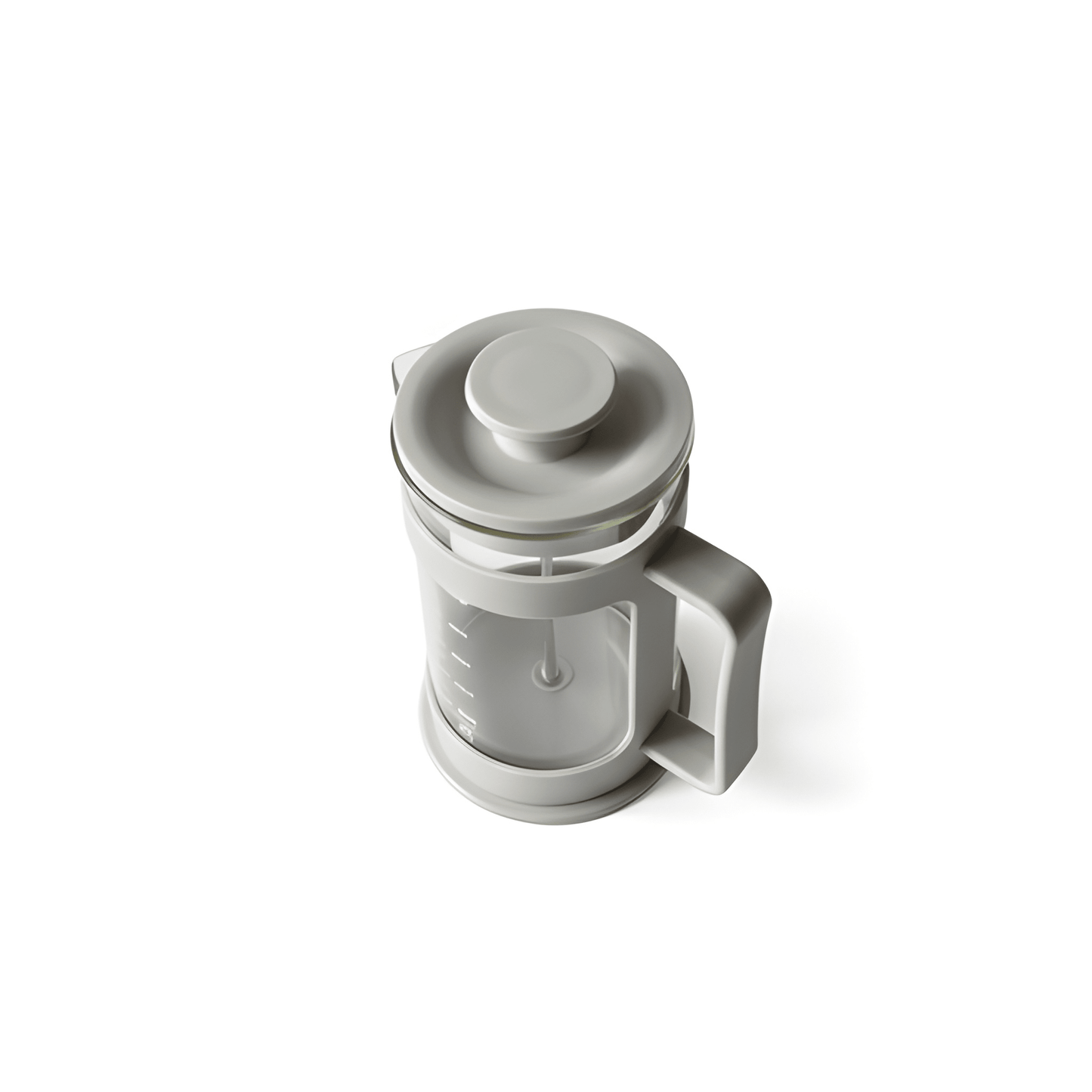 Coffee and Beverage Maker - Glass and Plastic with Precise Measurement Markers.