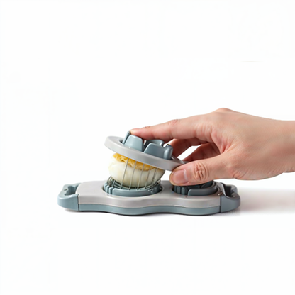 Versatile double-slice egg slicer