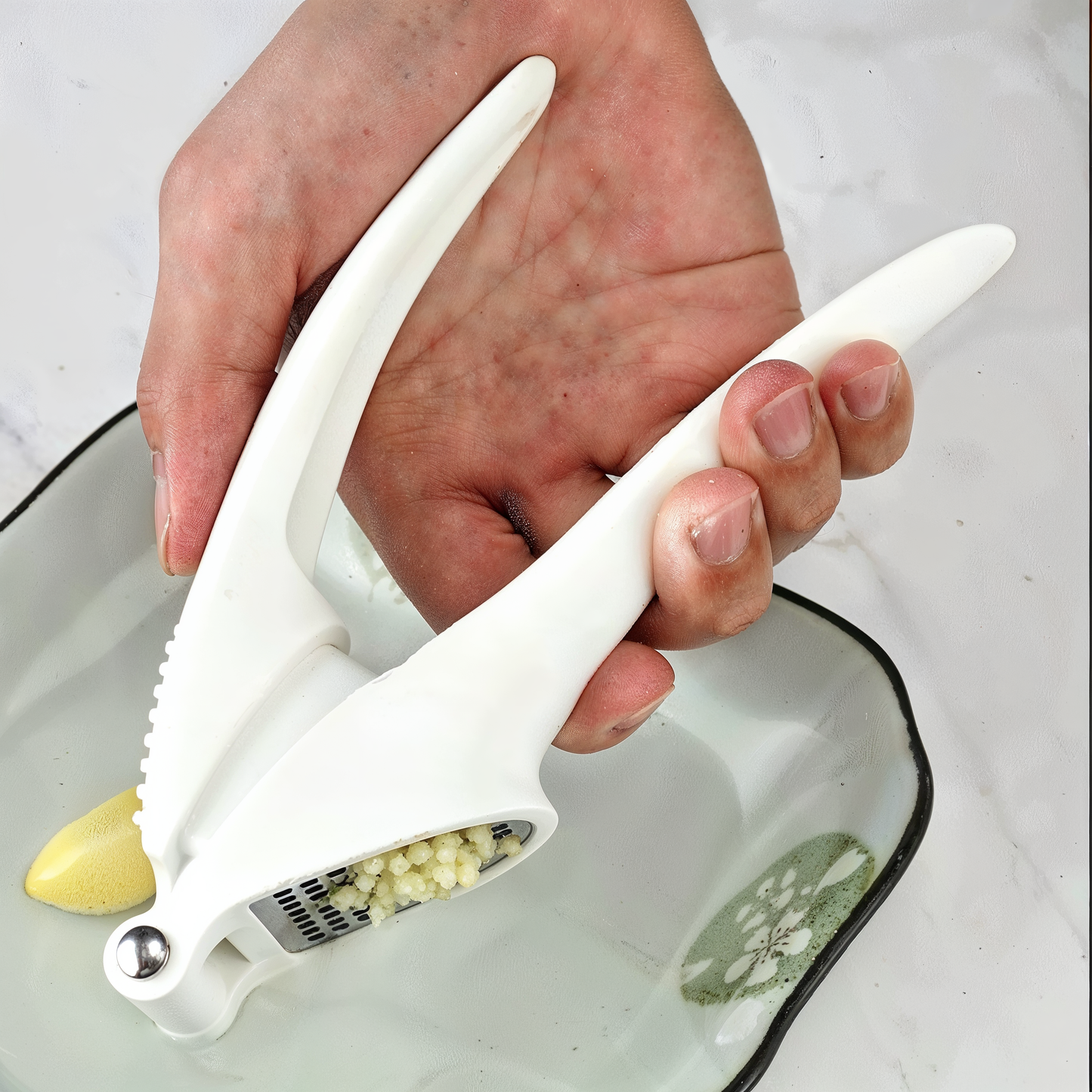Garlic Press Mincer Stainless Steel Ginger Crusher