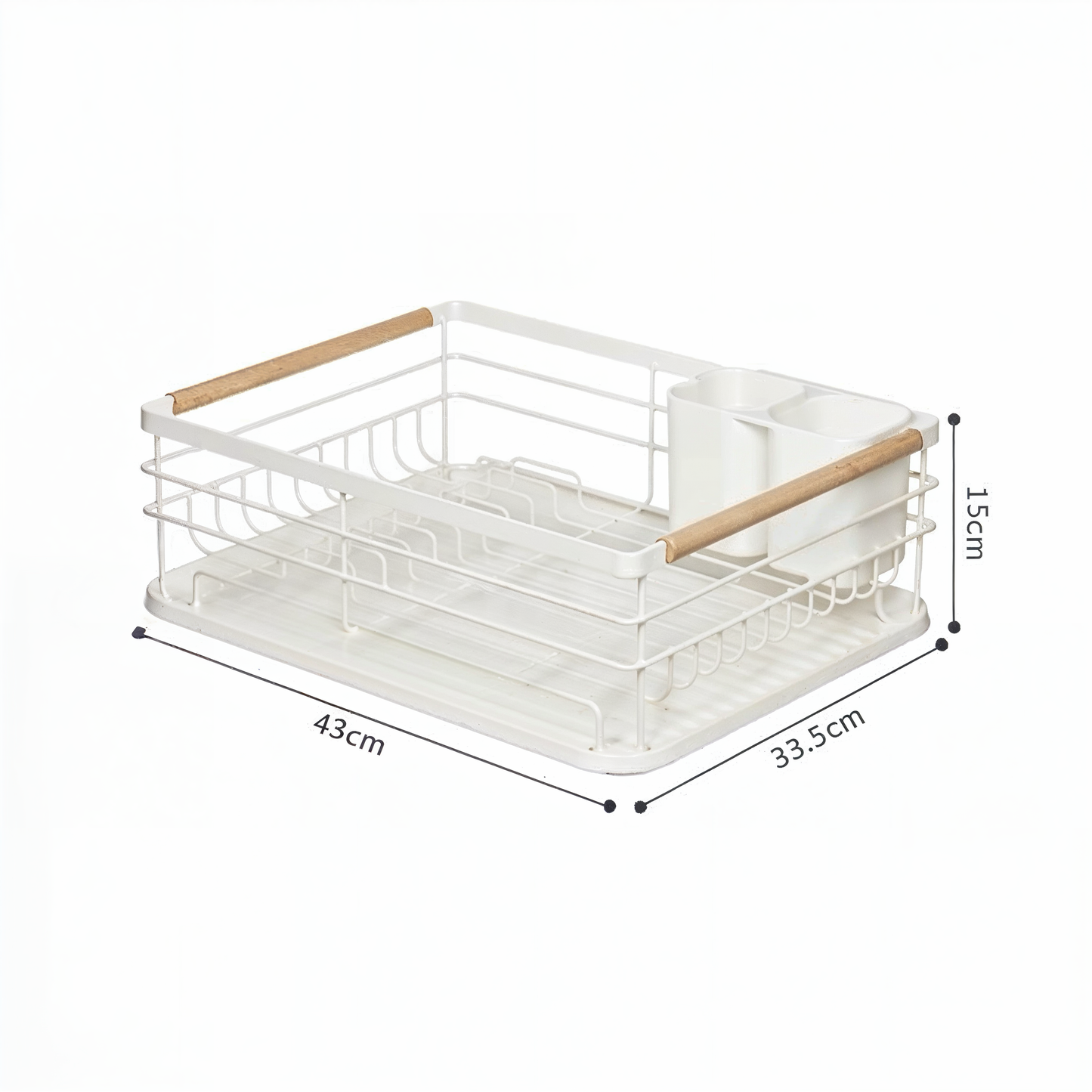 Modern white dish drying rack