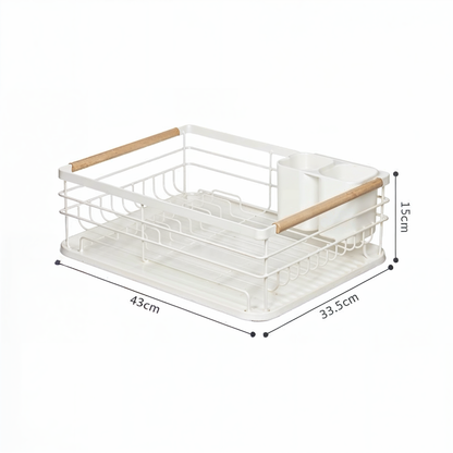 Modern white dish drying rack