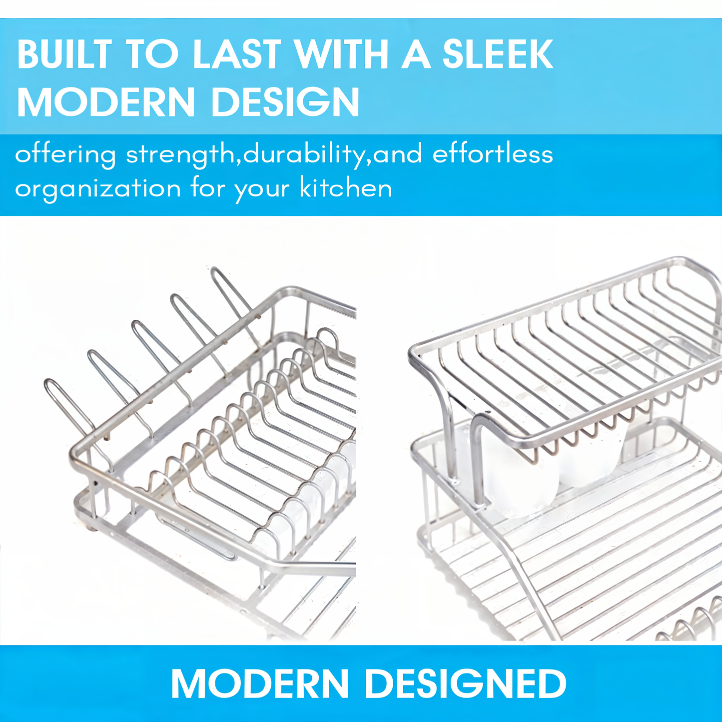 Aluminum dish drying rack